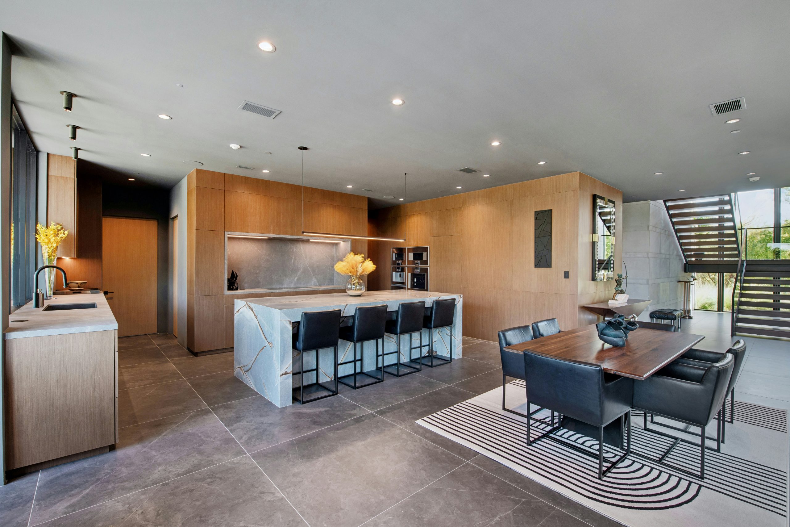 Open-plan living room with kitchen and lounge area